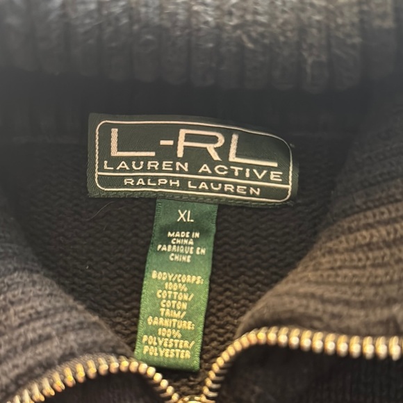 Ralph Lauren Black Cowl Neck Sweater with Ribbed Texture - Picture 2 of 4